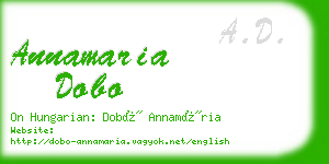 annamaria dobo business card